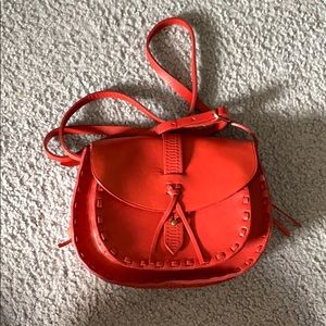 Madewell Asheville Saddlebag Leather Bag in red